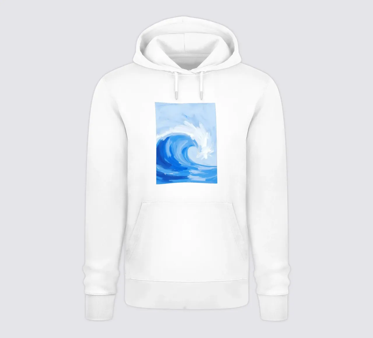 The wave felpa con cappuccio da Ohkimiko