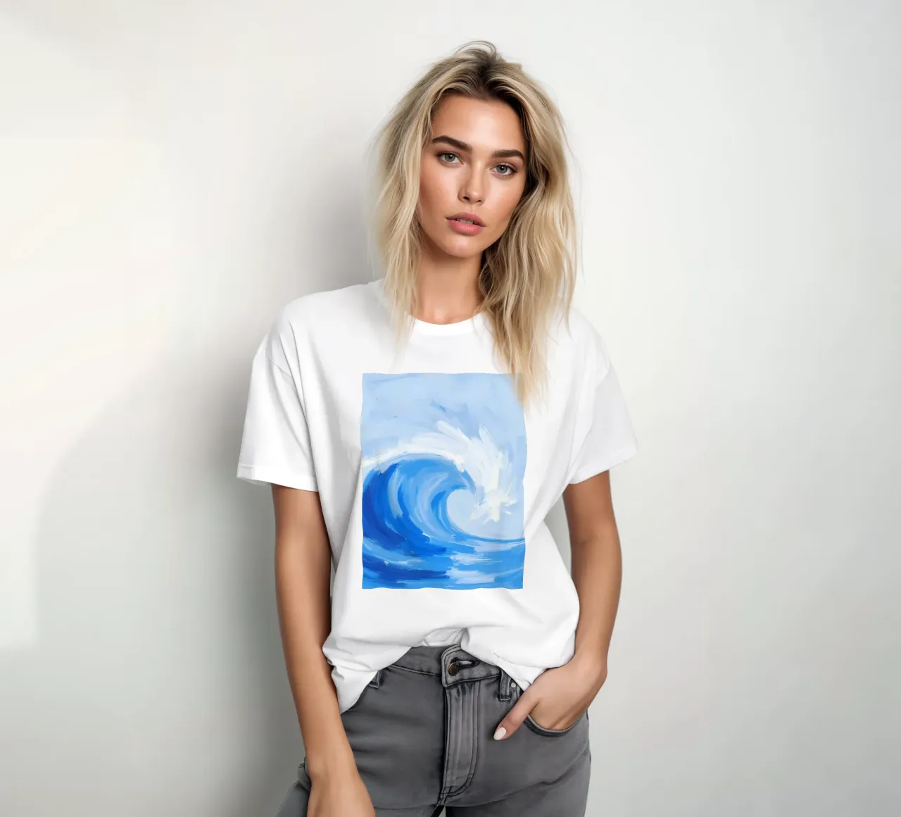 The wave t-shirt da Ohkimiko