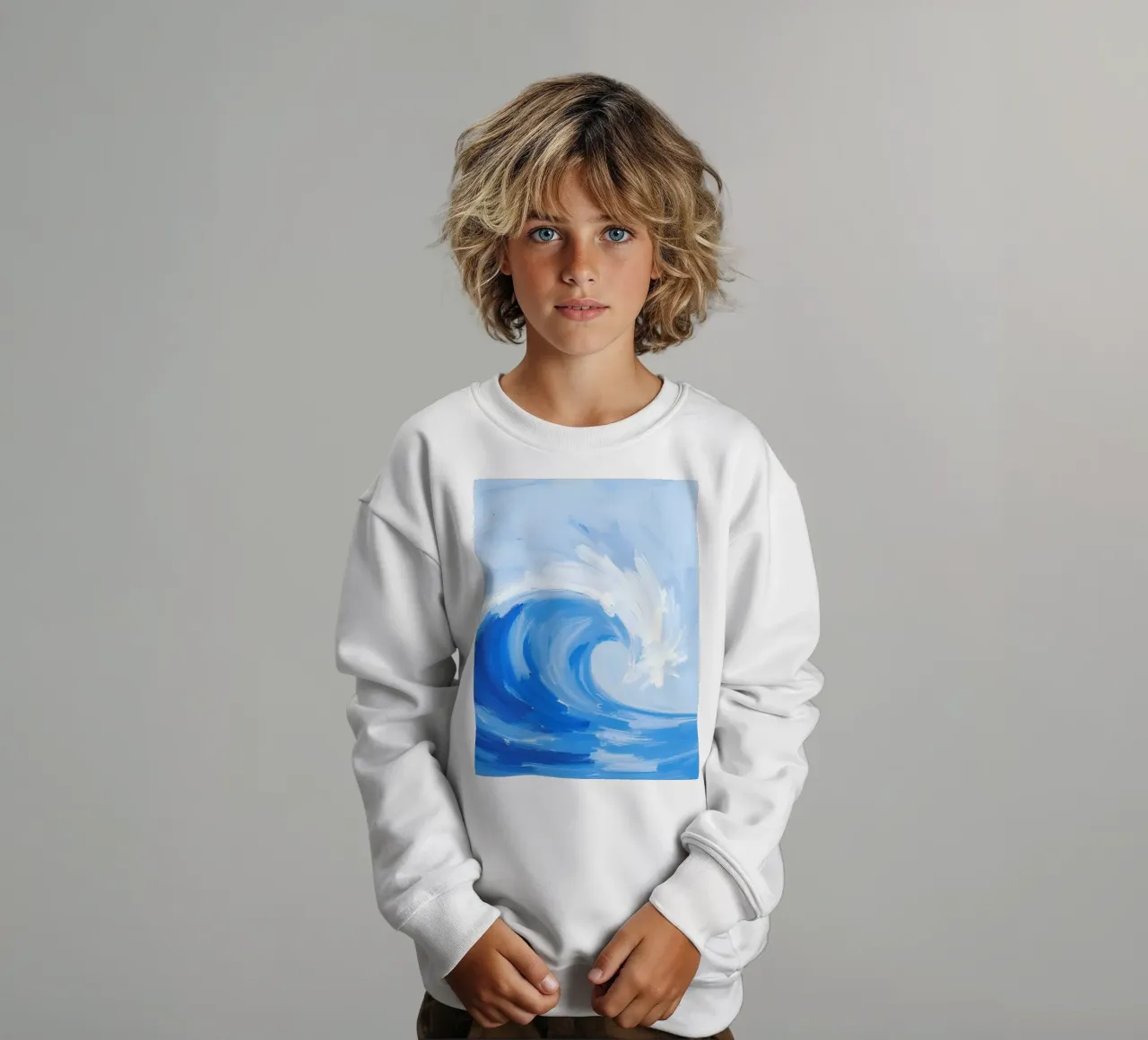 The wave felpa bambino da Ohkimiko