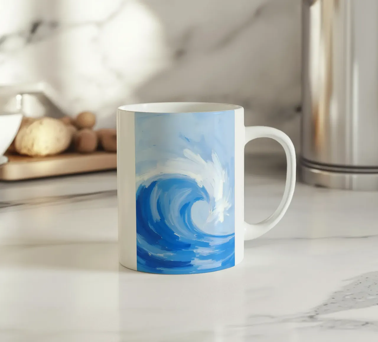The wave tazza in ceramica da Ohkimiko