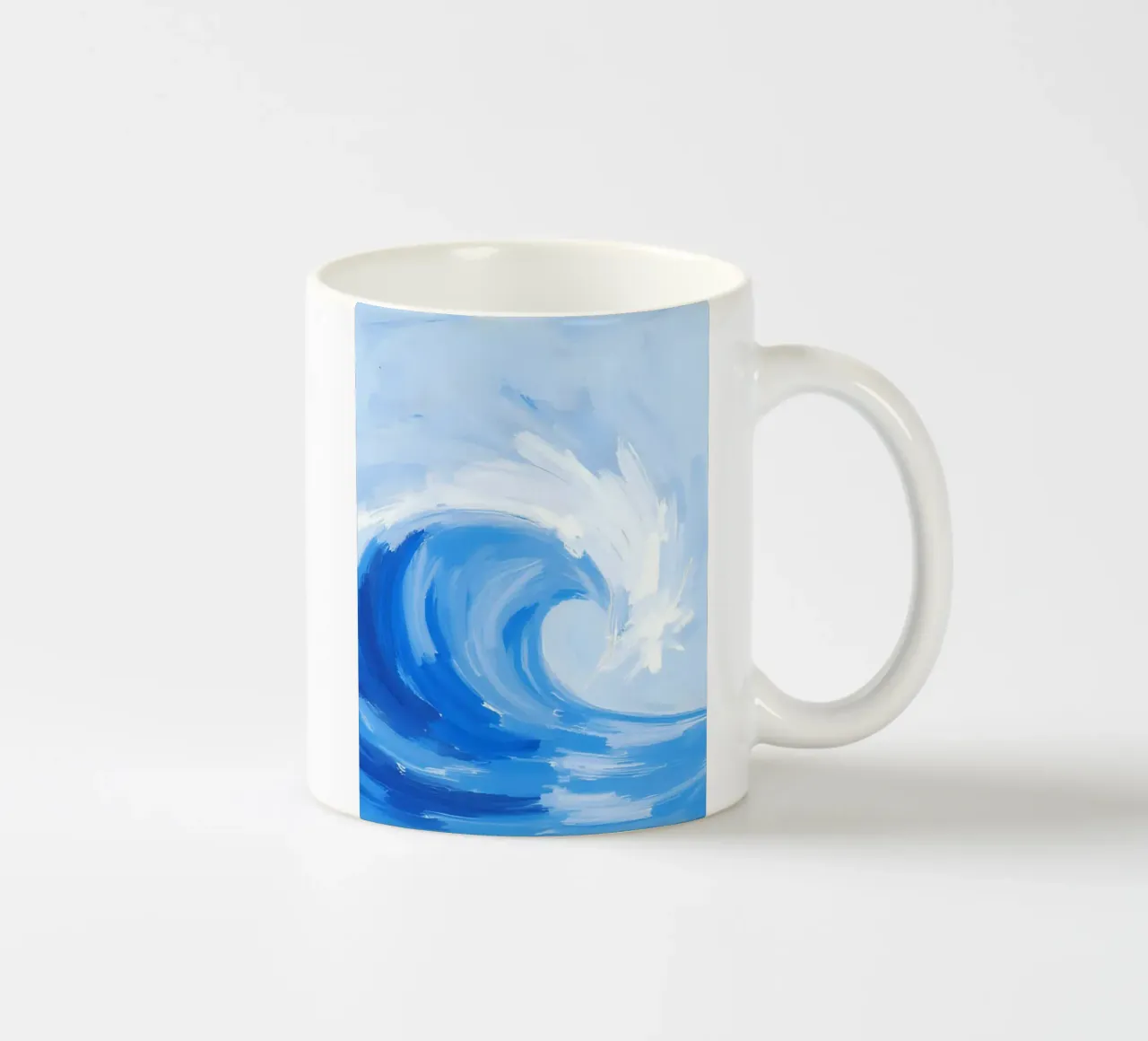 The wave ceramic mug by Ohkimiko