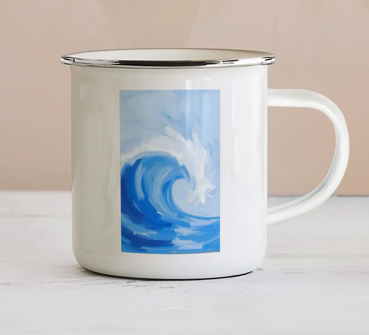 The wave tazza in smalto da Ohkimiko
