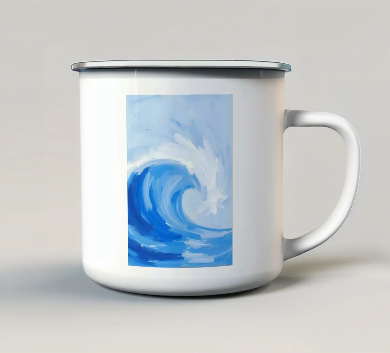 The wave tazza in smalto da Ohkimiko