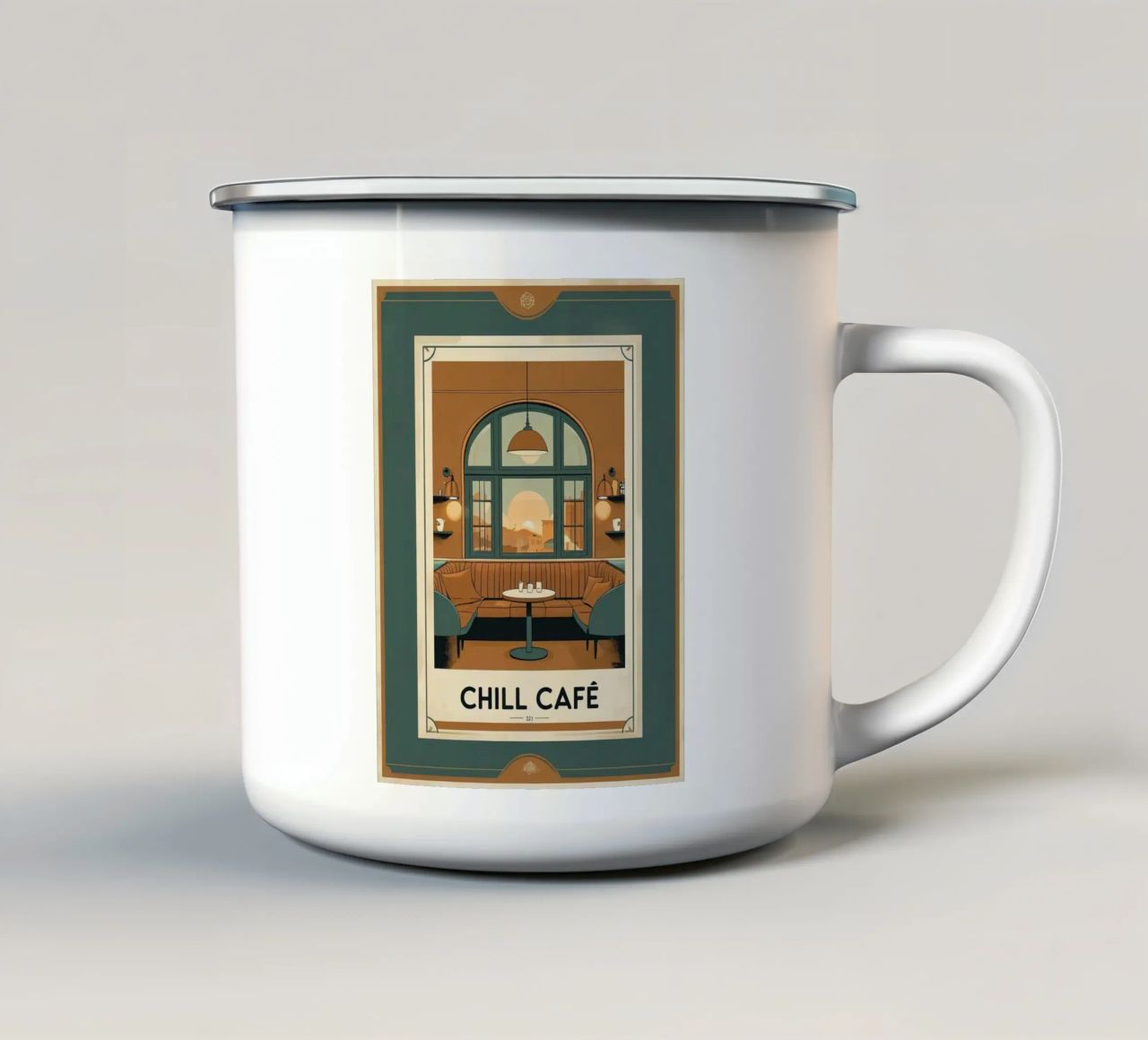 scaffali da tavolo tazza in smalto da cofa home
