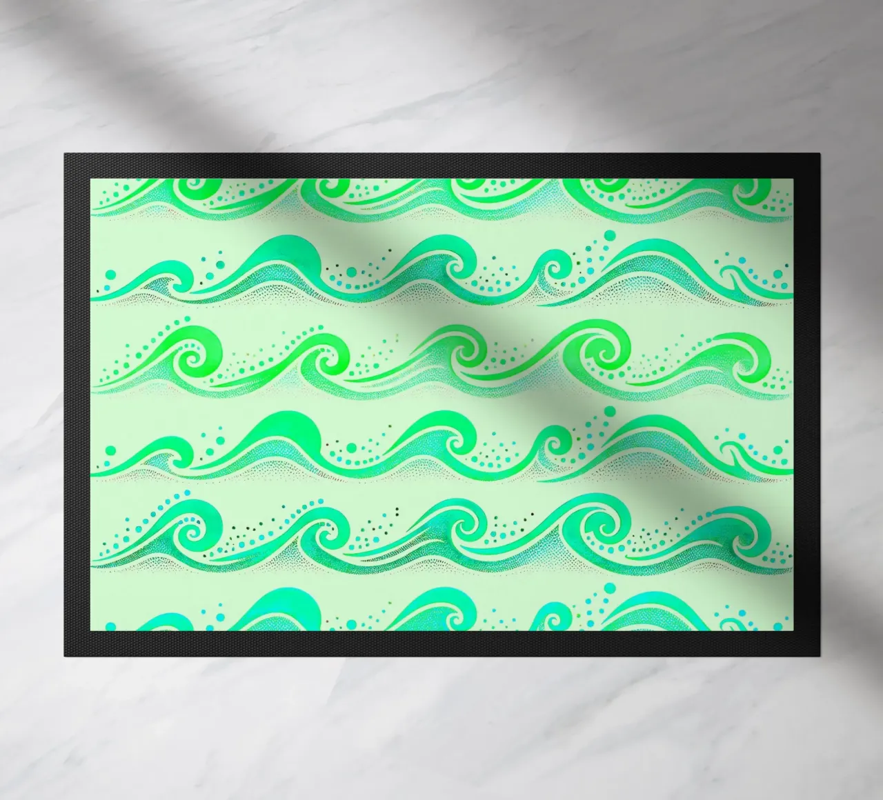 Waves Green doormat by SilverPegasus