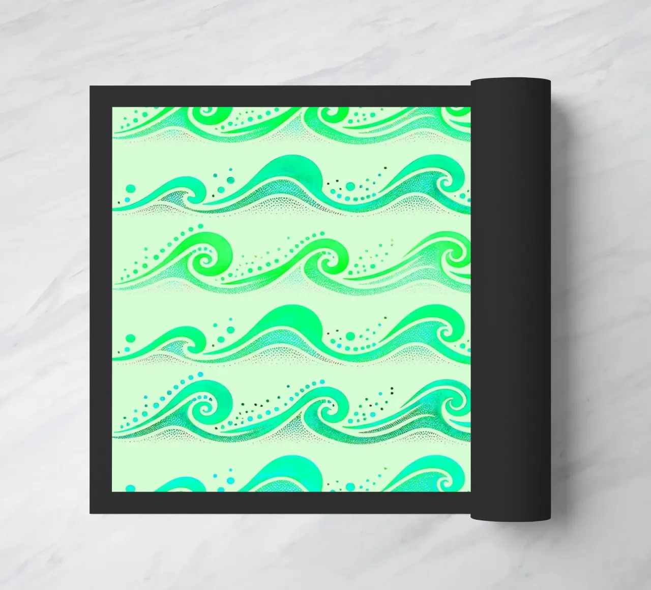 Waves Green doormat by SilverPegasus
