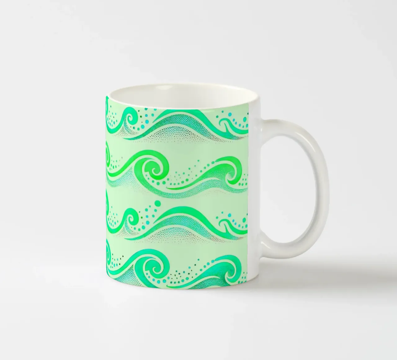 Onde verdi tazza in ceramica da SilverPegasus