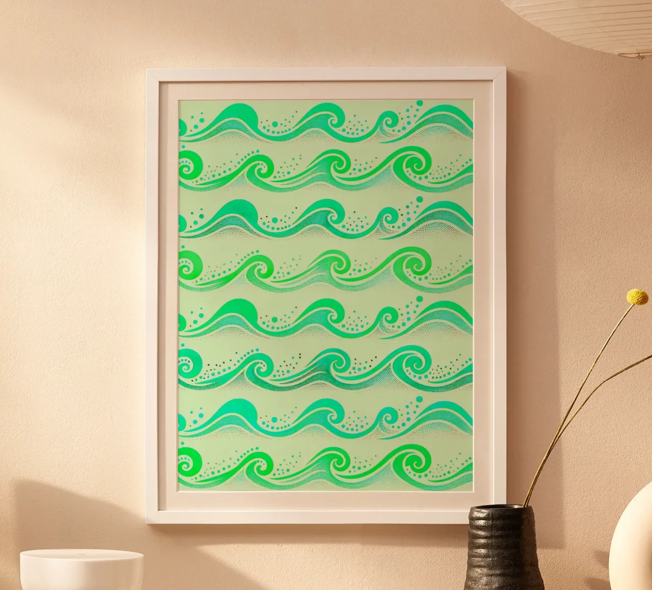 Waves Green poster by SilverPegasus