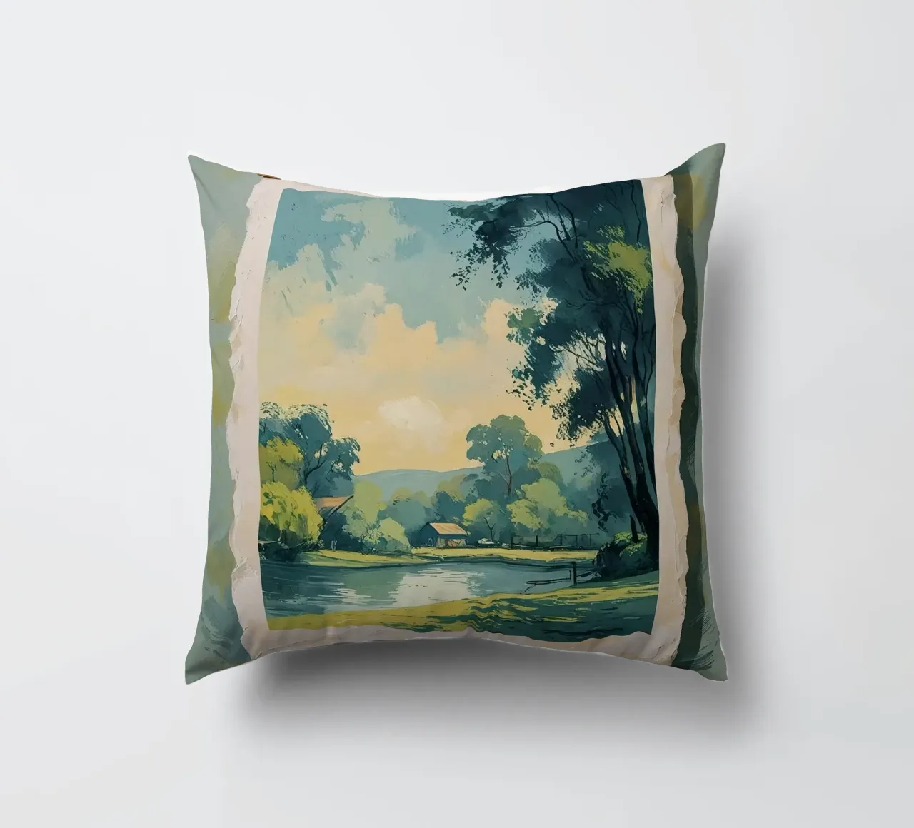 alberi stagno cuscino da cofa home