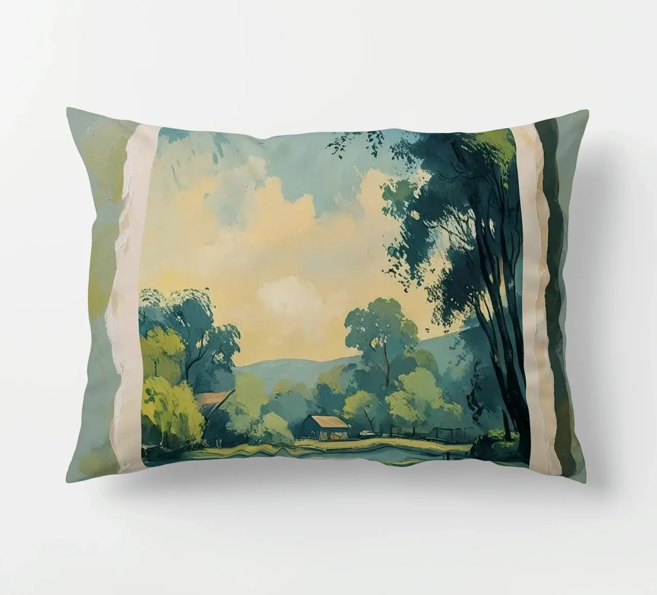 alberi stagno cuscino da cofa home