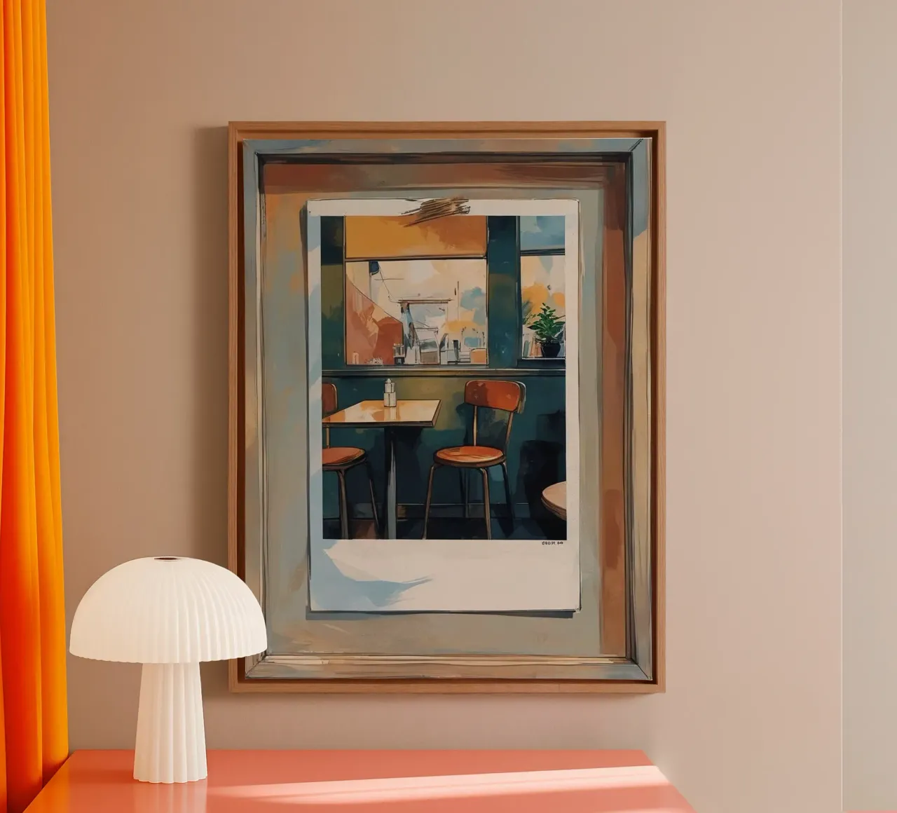 rustig thuis canvas met Baklijst van cofa home