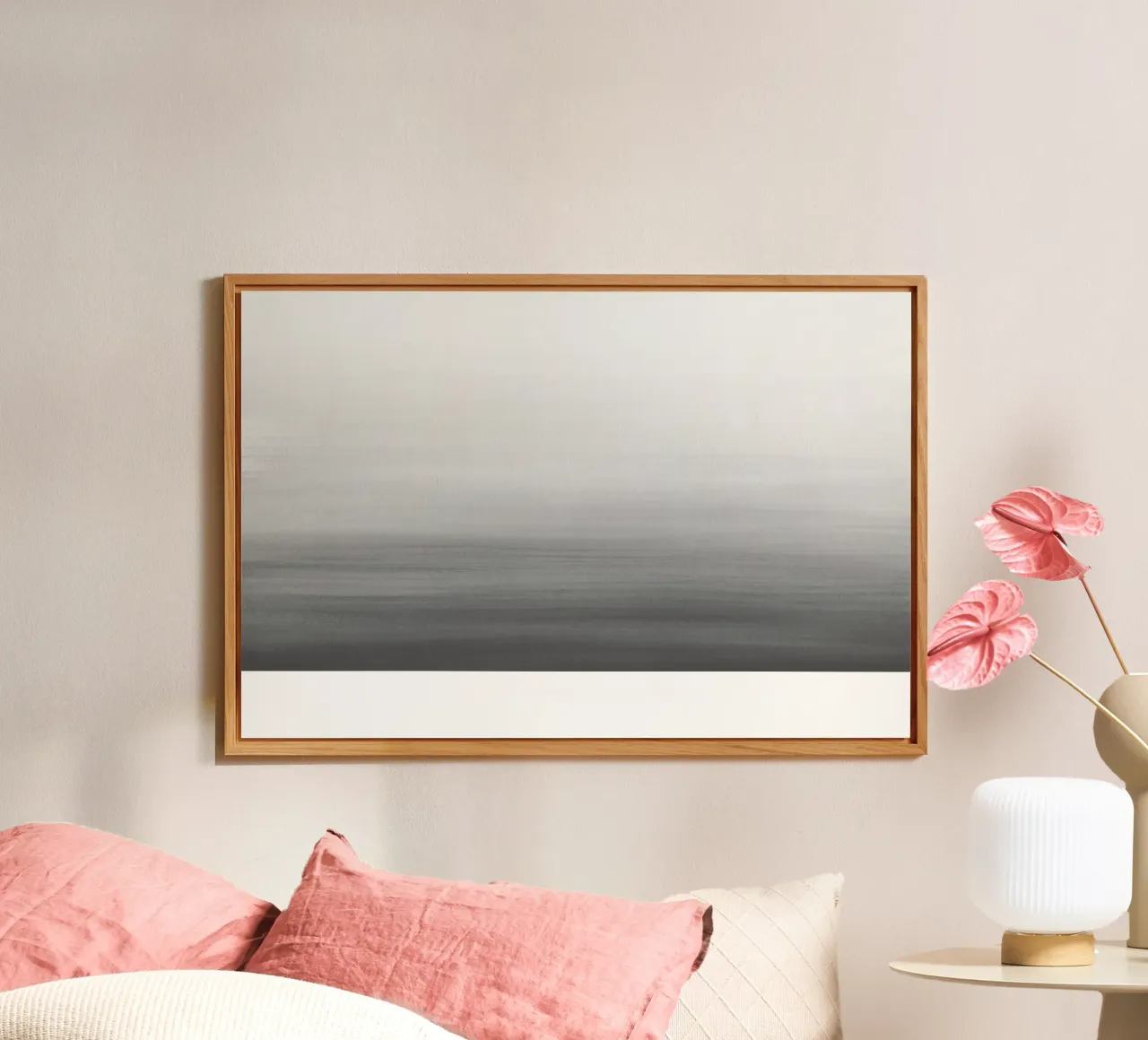 Gray watercolor gradient Alu-Dibond von NouveauPrints