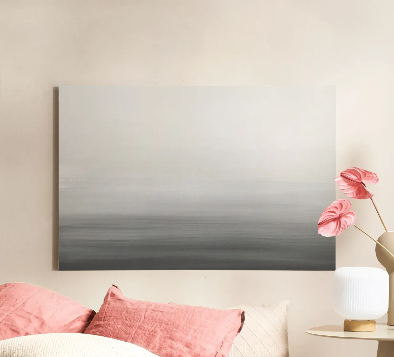 Gradiente acquerello grigio tela da NouveauPrints