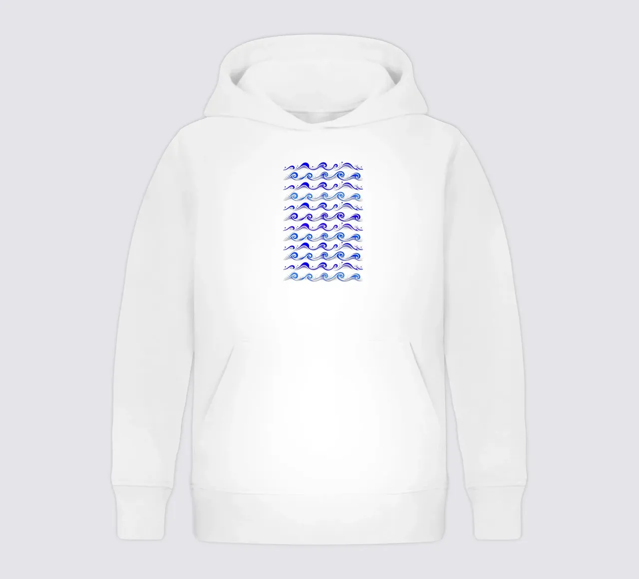 Waves Cobalt Blue kids hoodie by SilverPegasus