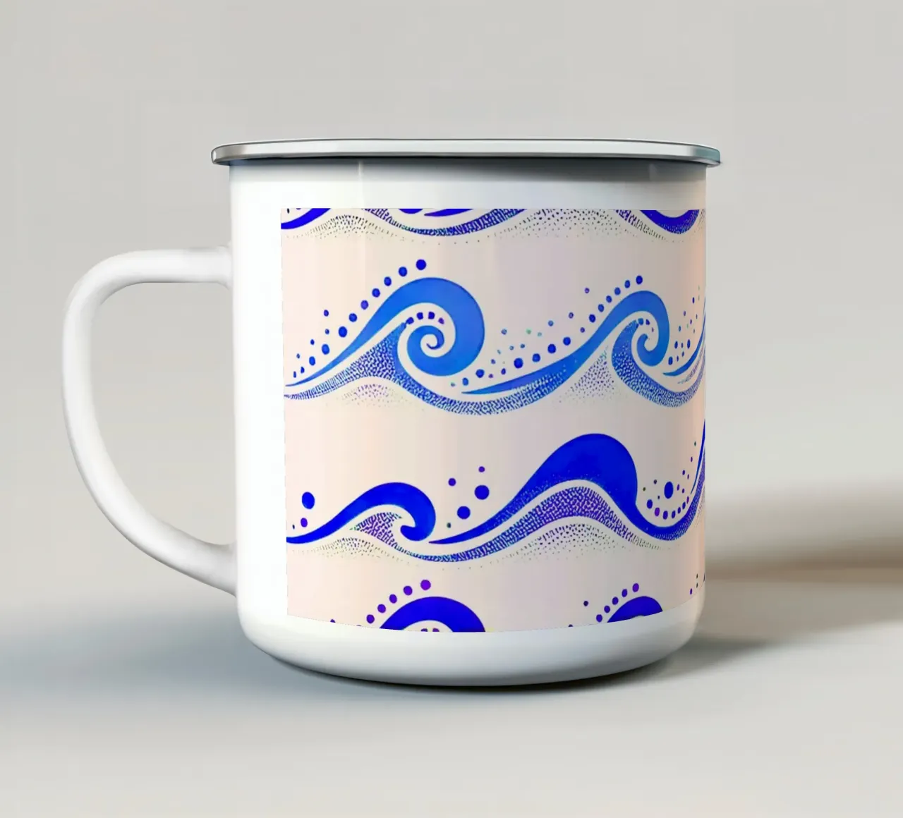 Onde blu cobalto tazza in smalto da SilverPegasus