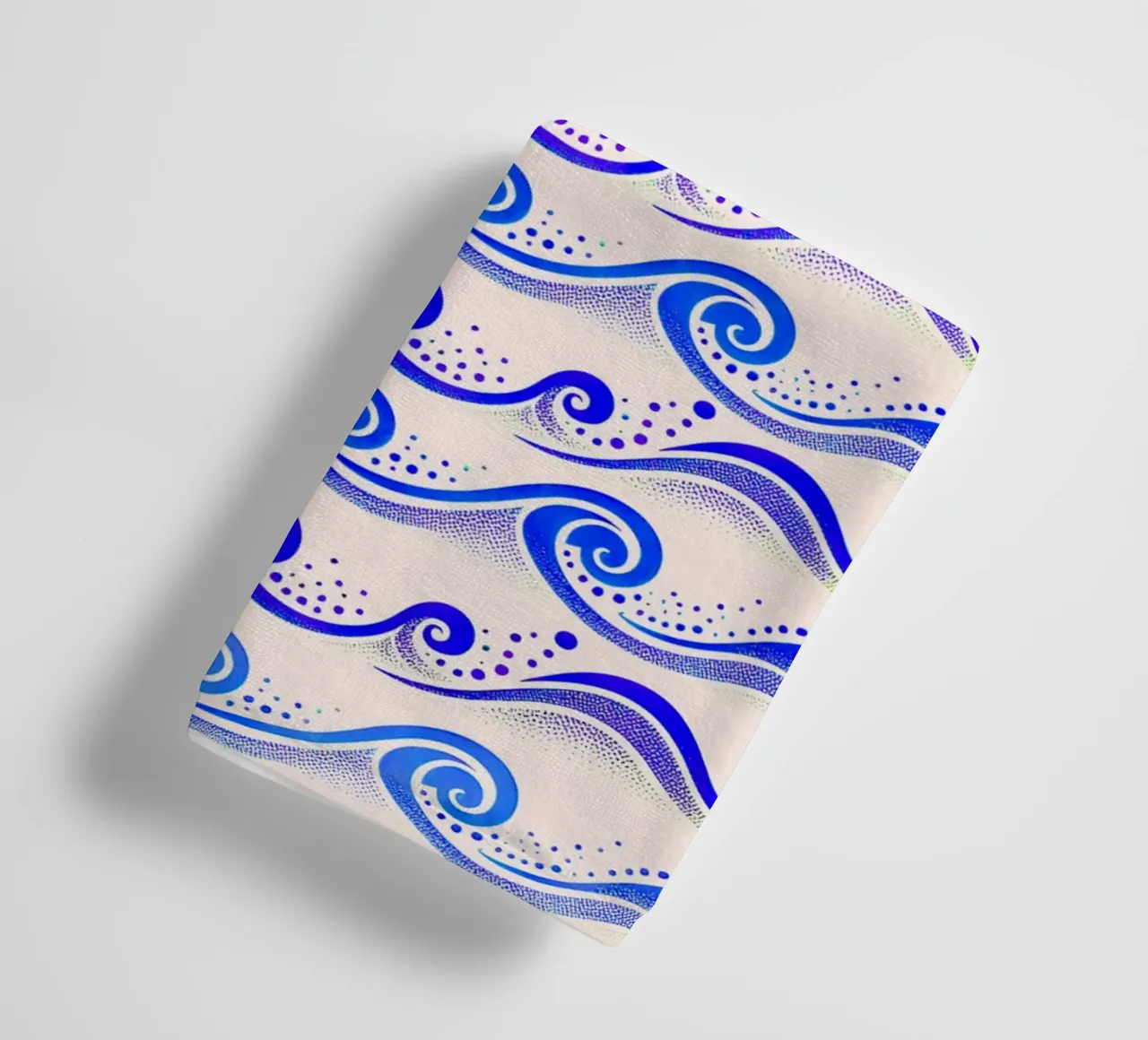 Vagues bleu cobalt serviette de bain de SilverPegasus