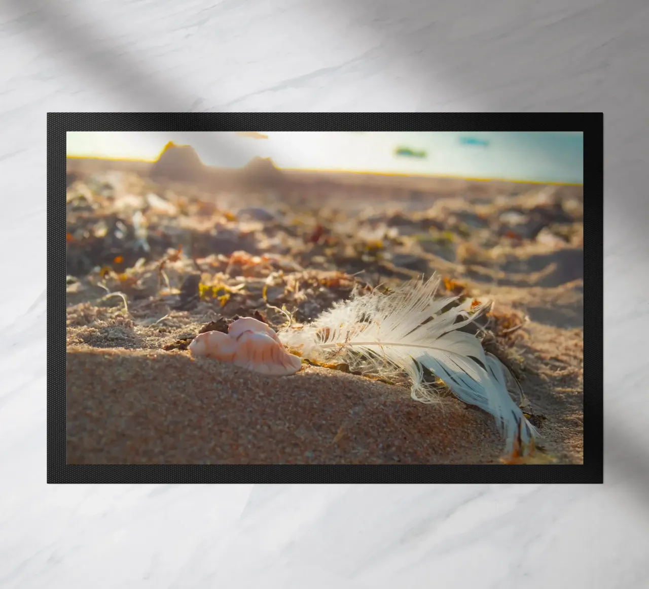 Piuma con il suo guscio zerbino da MiniClic