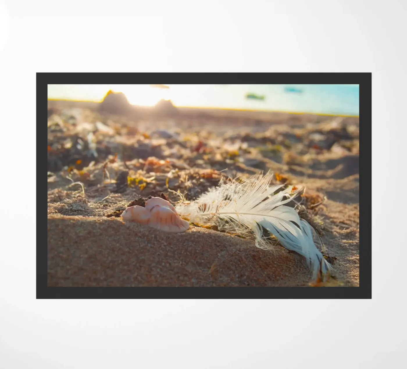 Feather with its shell Fußmatte von MiniClic