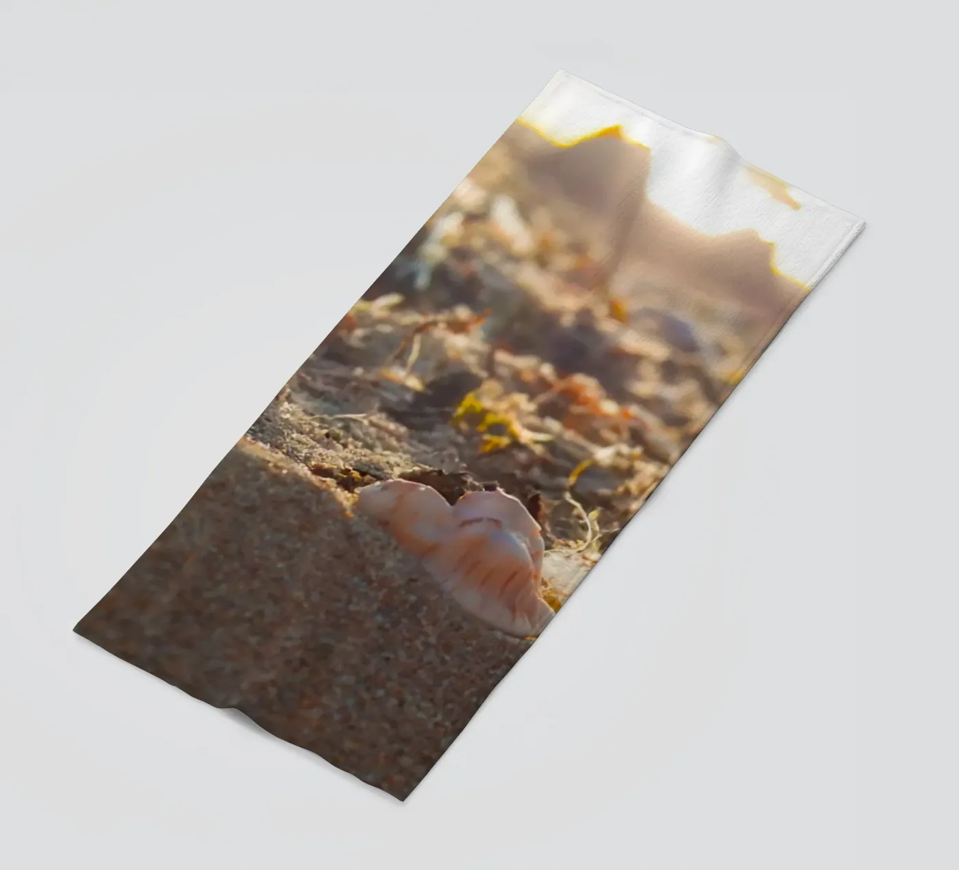 Veer met schelp strandhanddoek van MiniClic