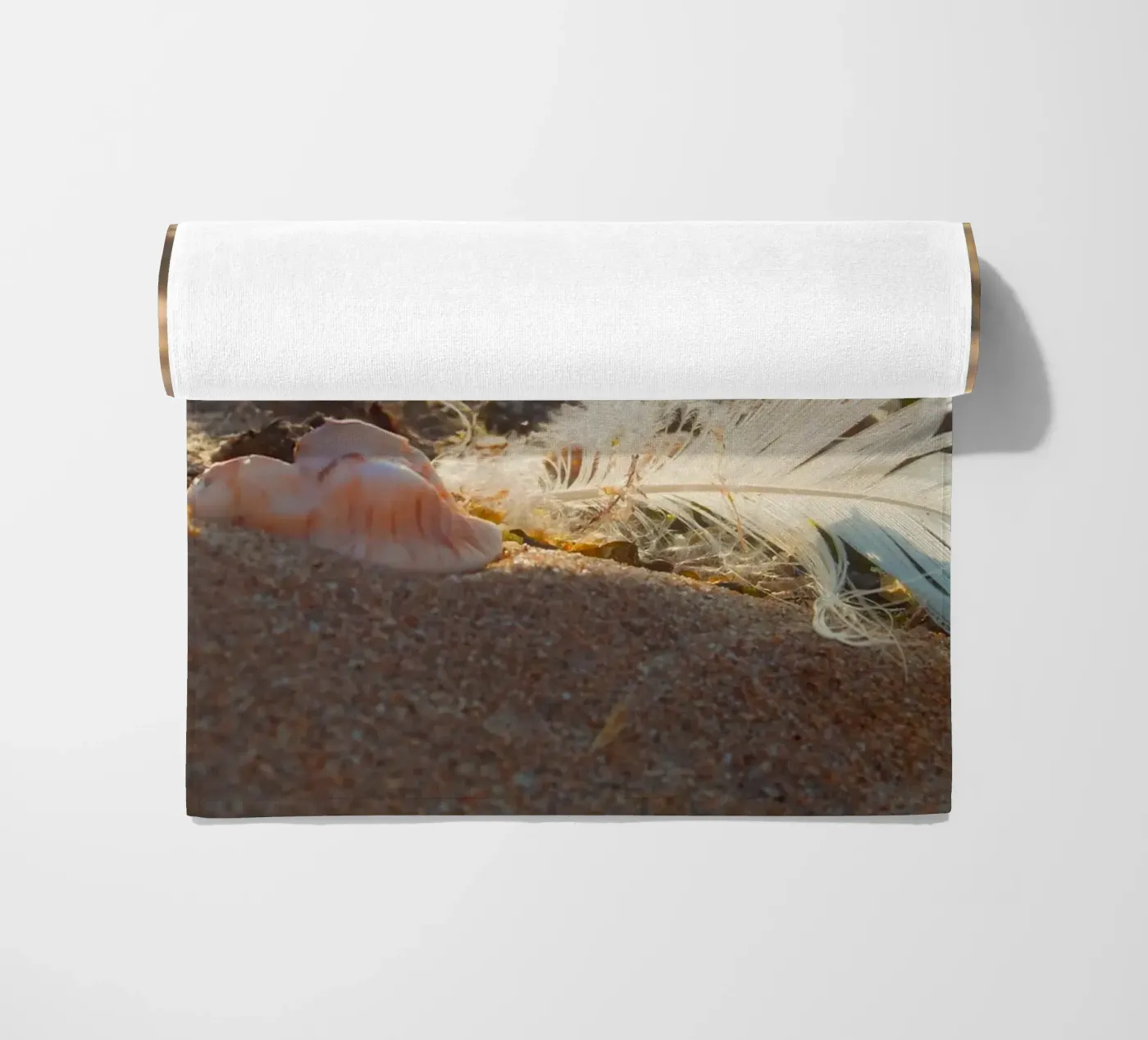 Veer met schelp strandhanddoek van MiniClic