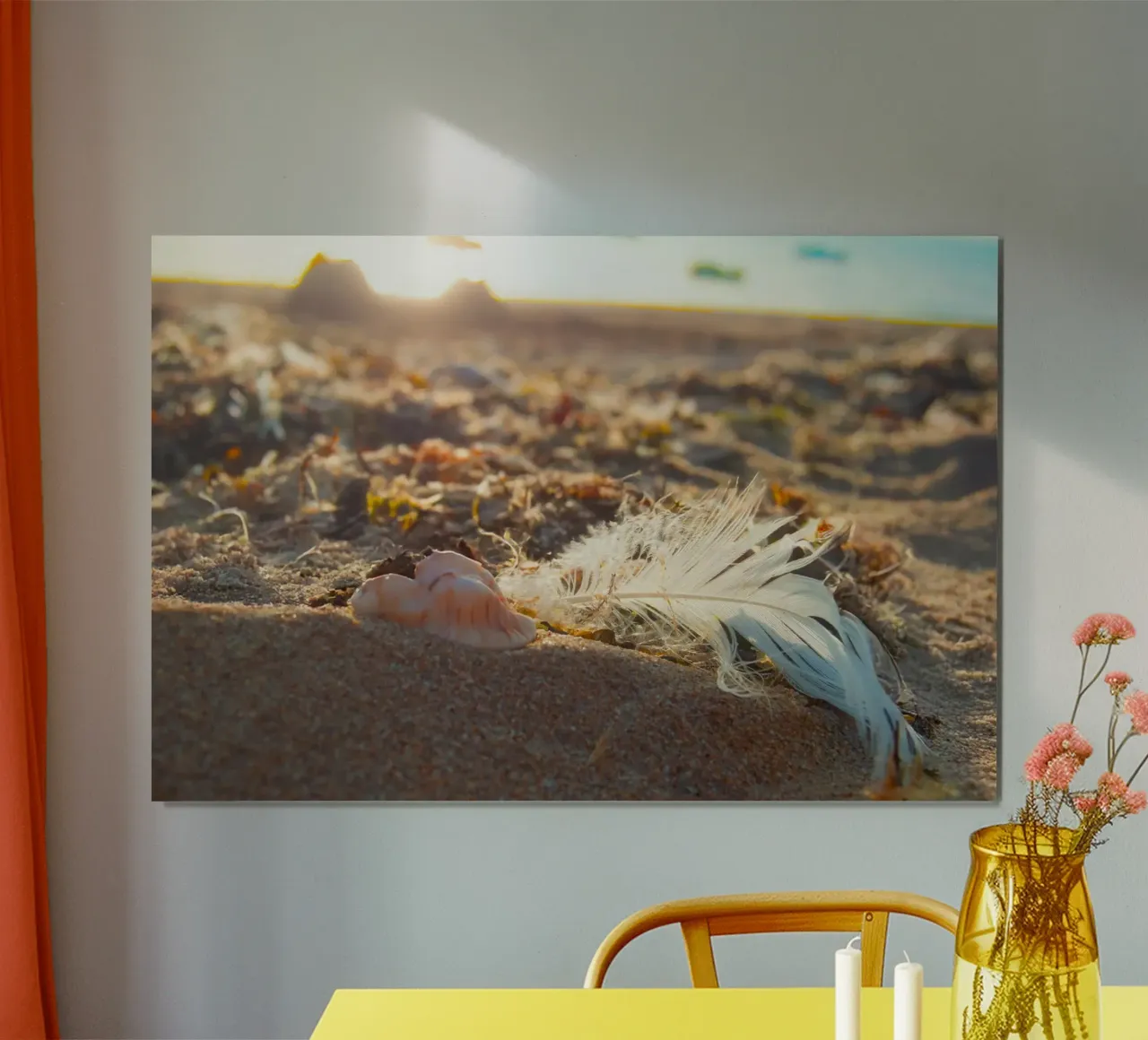 Feather with its shell poster by MiniClic