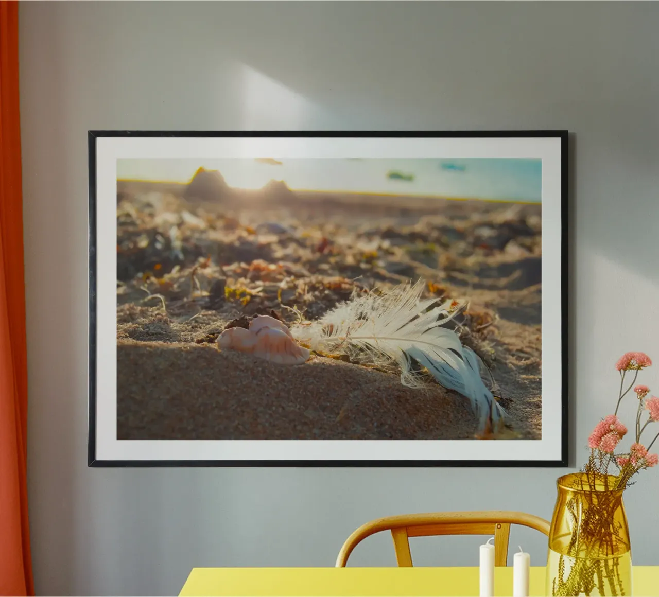 Feather with its shell poster by MiniClic