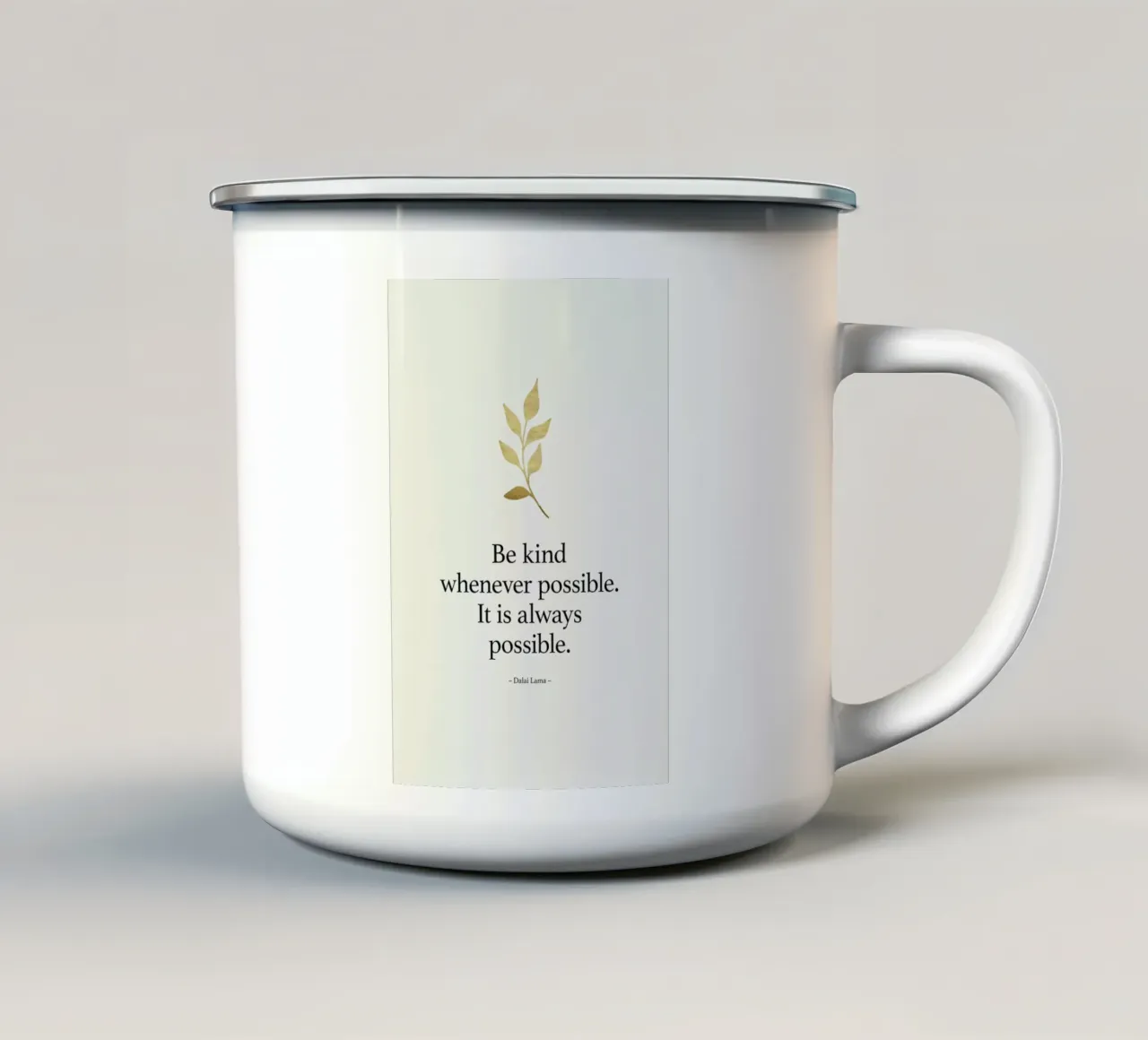 Always Be Kind tazza in smalto da Kubistika