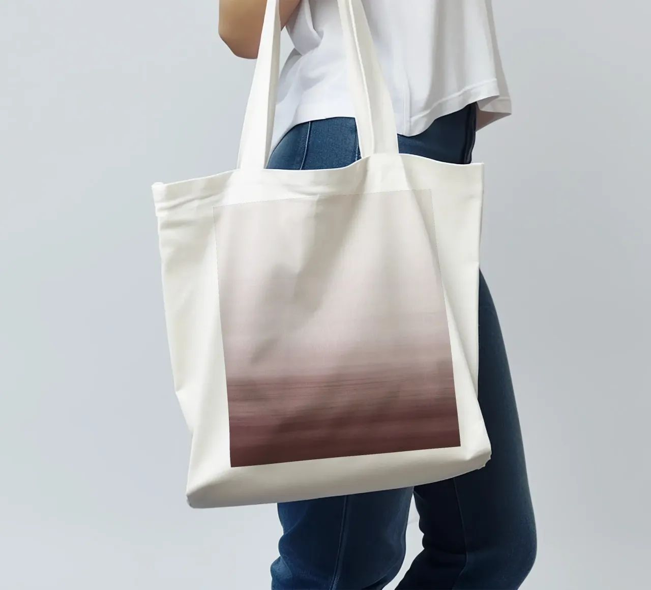 Gradiente acquerello borgogna borsa in juta da NouveauPrints