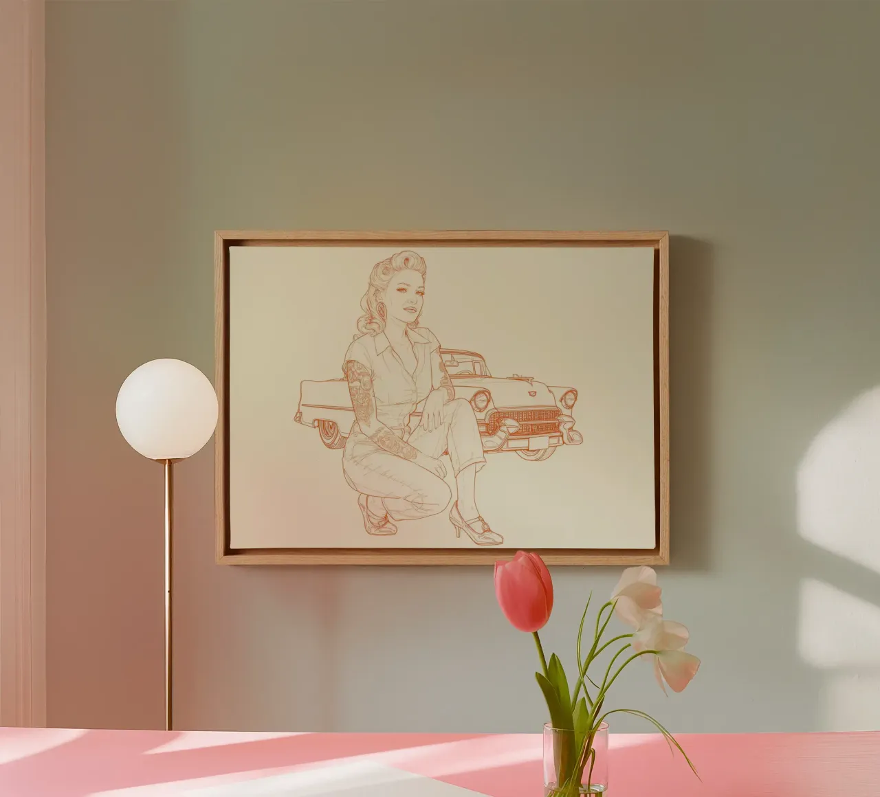 Rebel Queen - Rockabilly spirit of the 50s canvas by Headless Monkeys