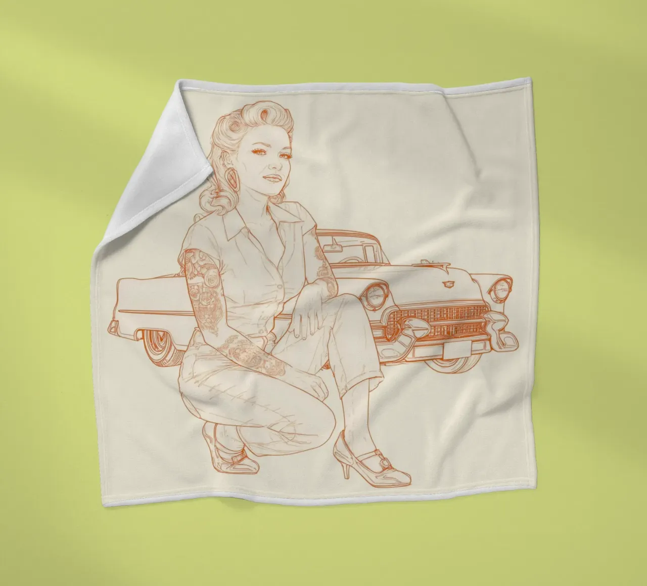 Rebel Queen - Rockabilly spirit of the 50s fleece blanket by Headless Monkeys