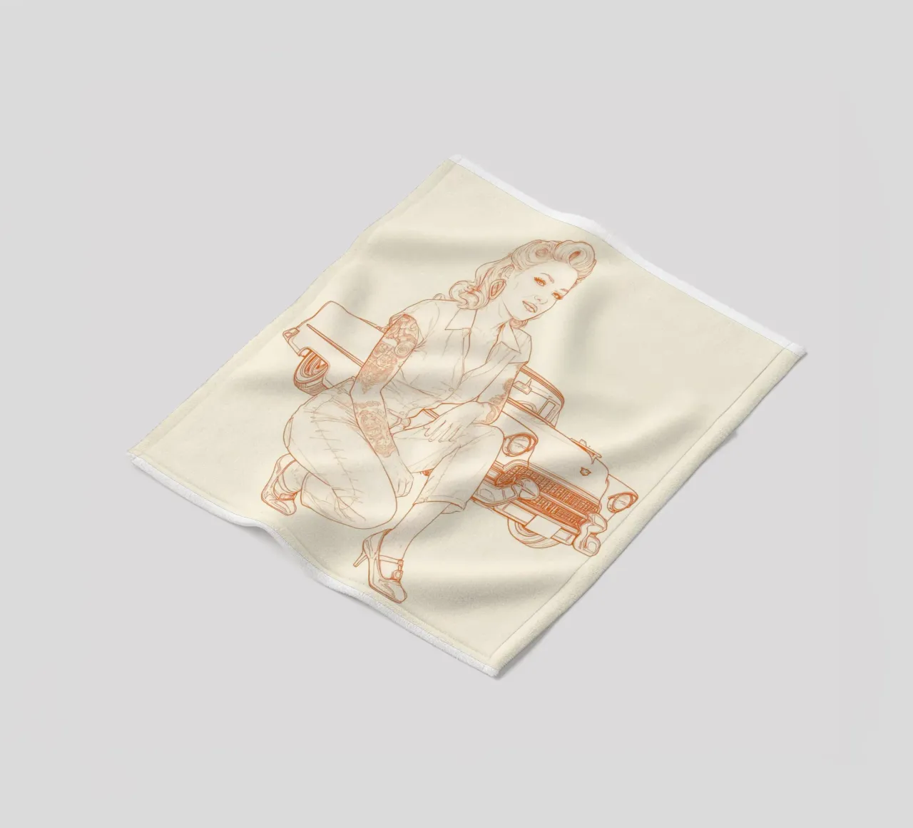 Rebel Queen - Rockabilly spirit of the 50s fleece blanket by Headless Monkeys