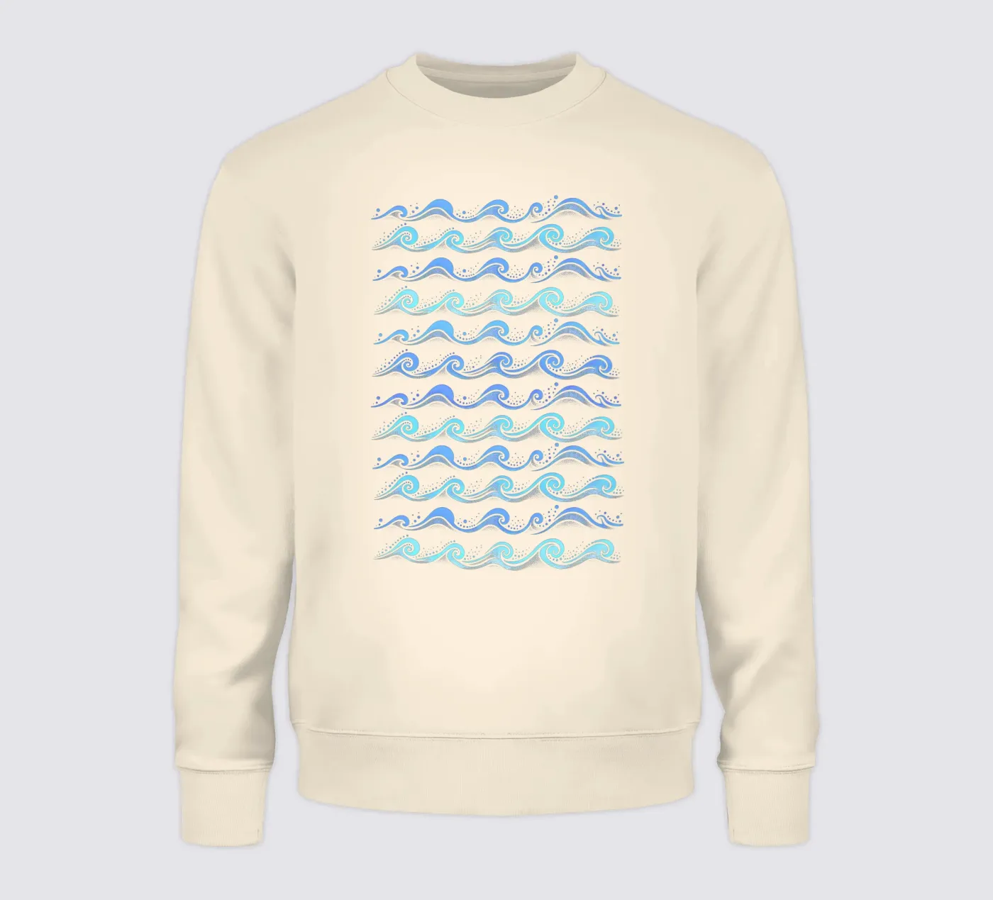 Waves Hellblau Sweatshirt von SilverPegasus