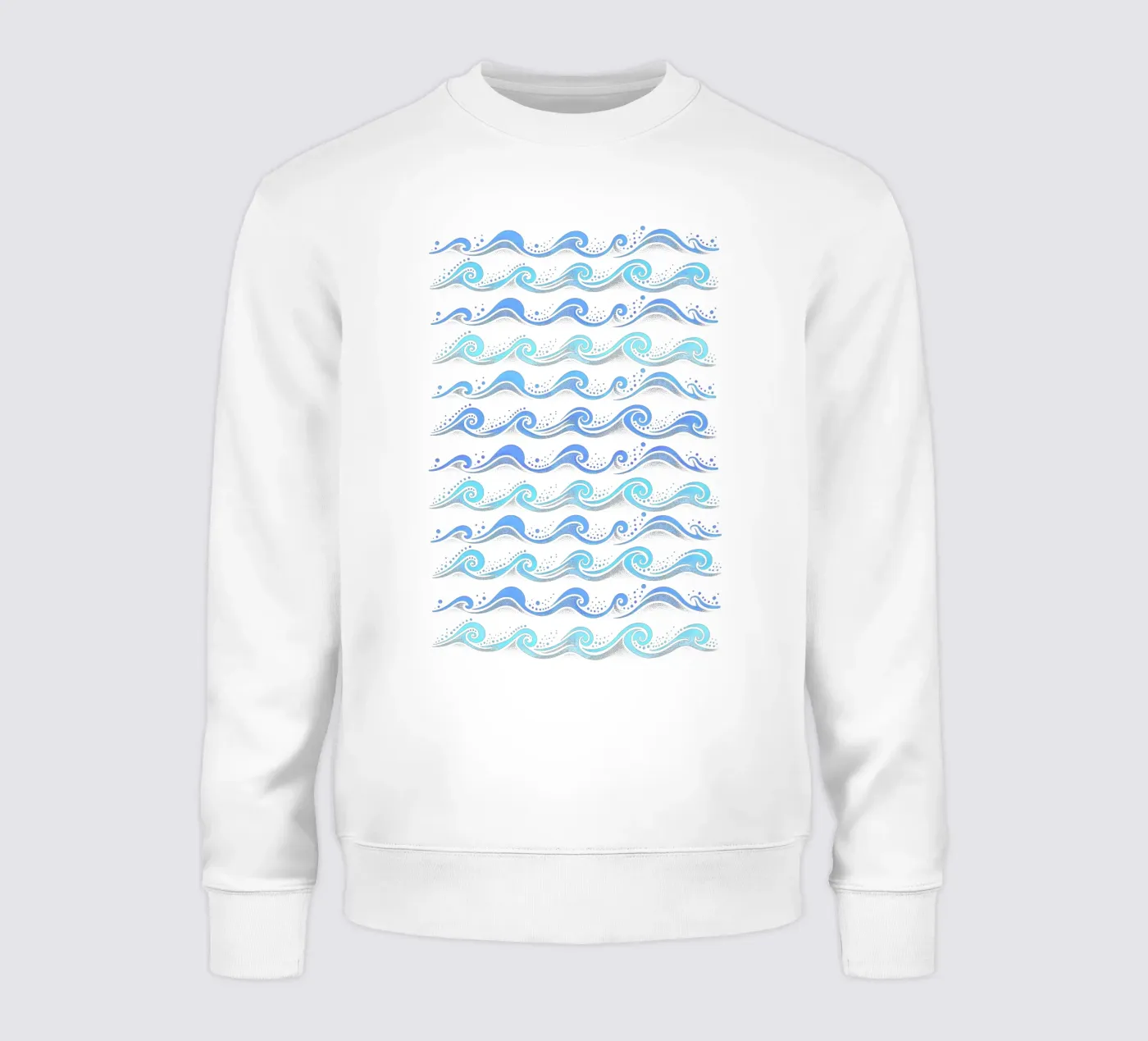 Waves Hellblau Sweatshirt von SilverPegasus