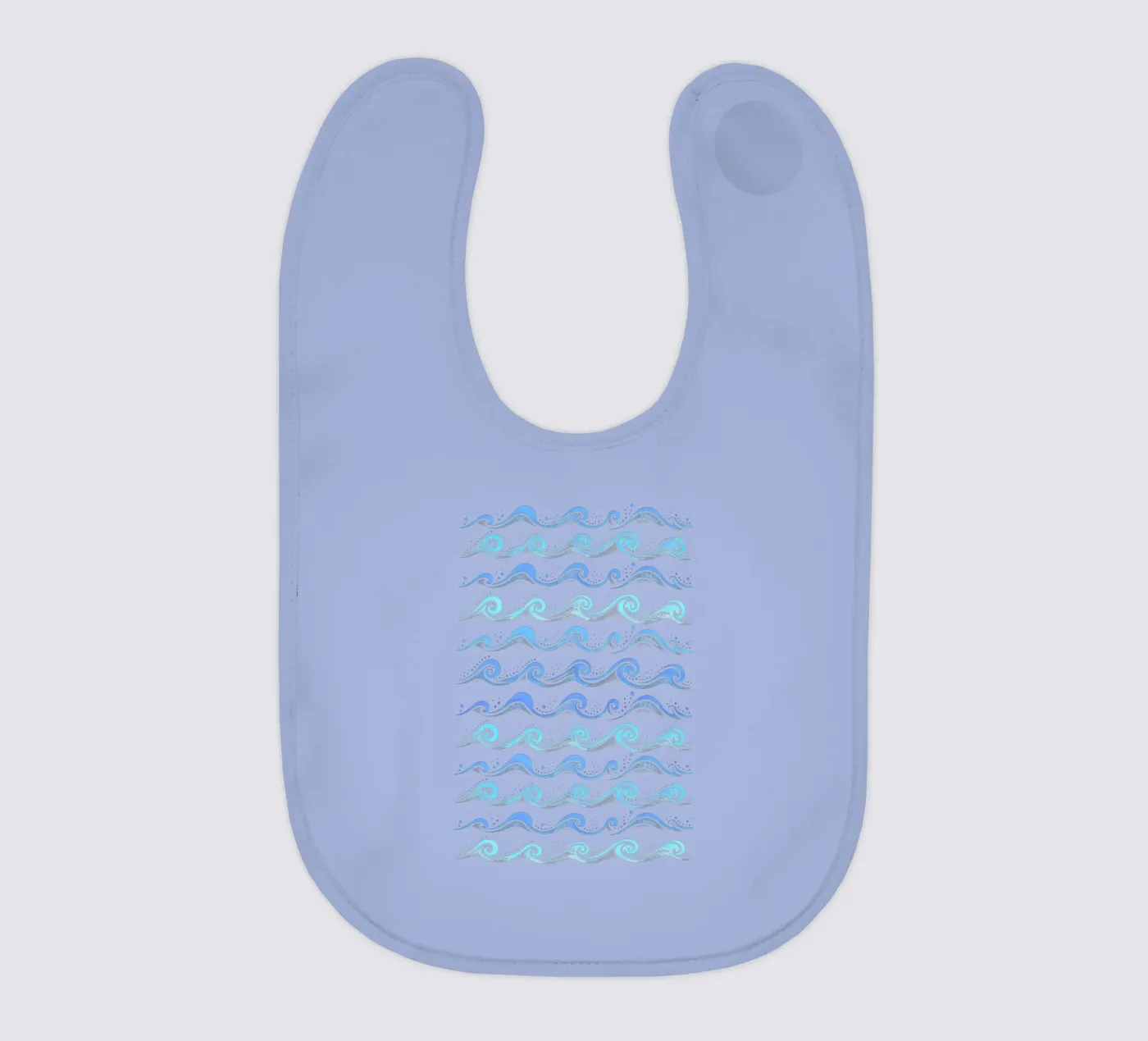 Golven Lichtblauw baby slabbetje van SilverPegasus