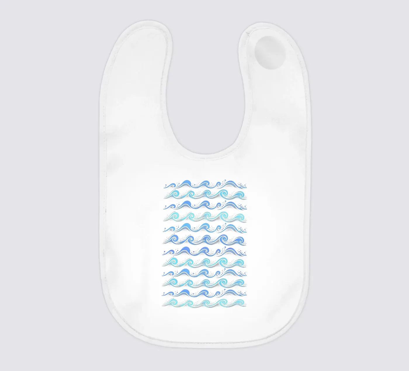 Golven Lichtblauw baby slabbetje van SilverPegasus