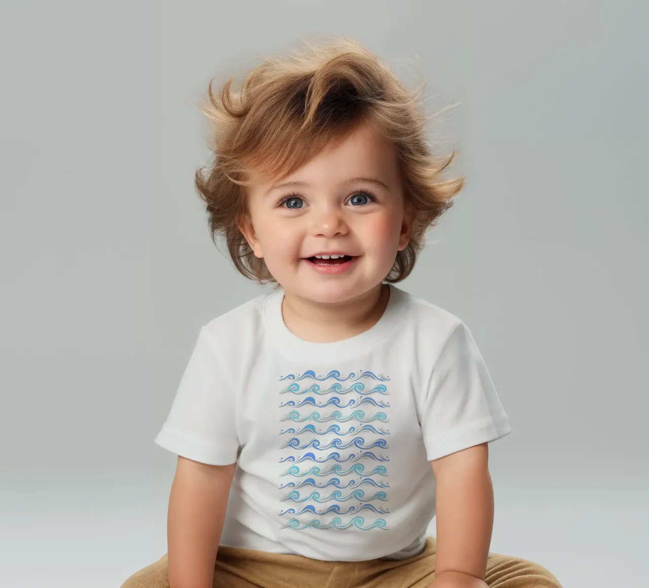 Vagues Bleu clair t-shirt pour bébé de SilverPegasus