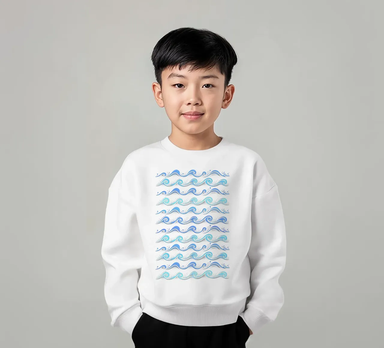 Onde Azzurro felpa bambino da SilverPegasus