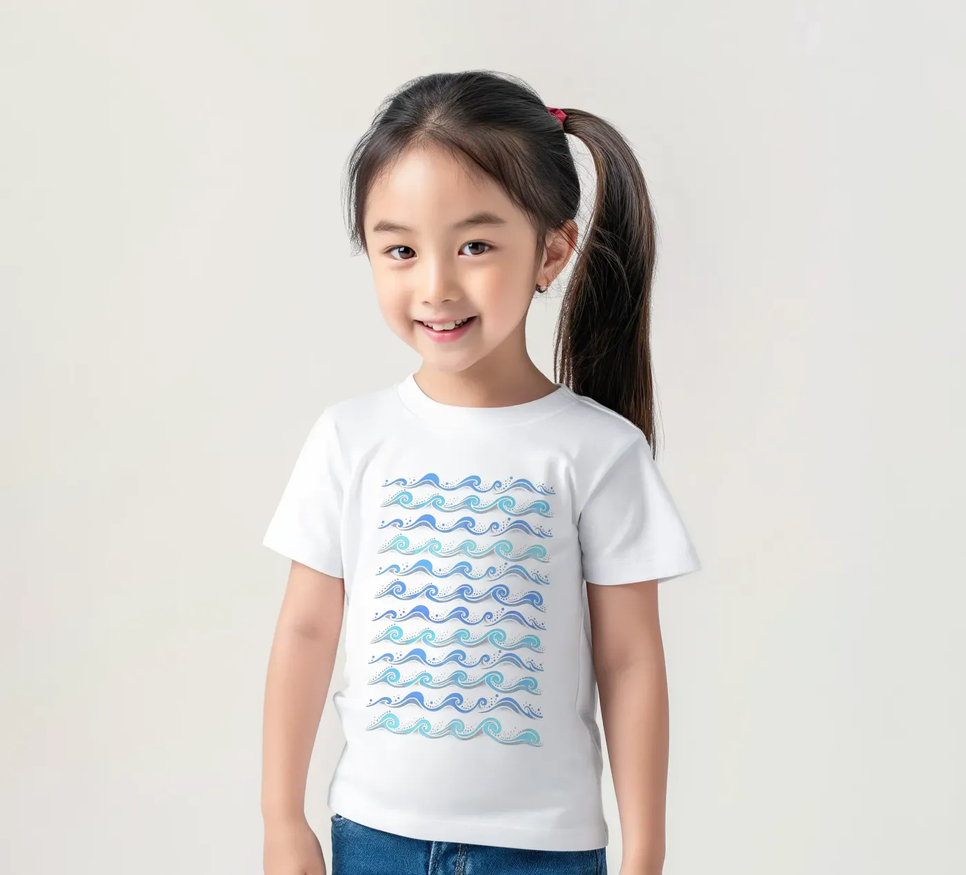 Onde Azzurro t-shirt bambini da SilverPegasus