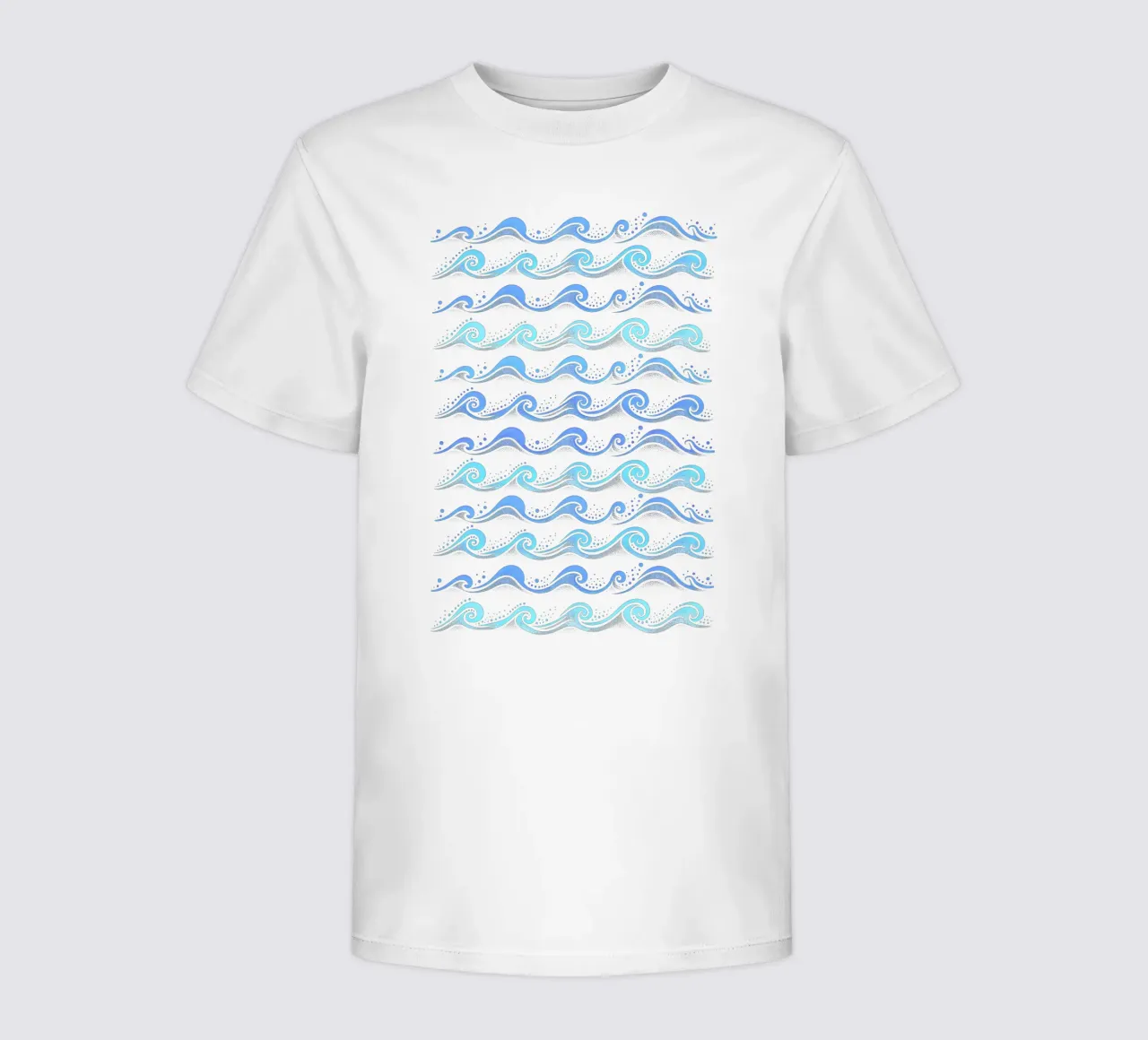 Waves Hellblau Kinder T-Shirt von SilverPegasus