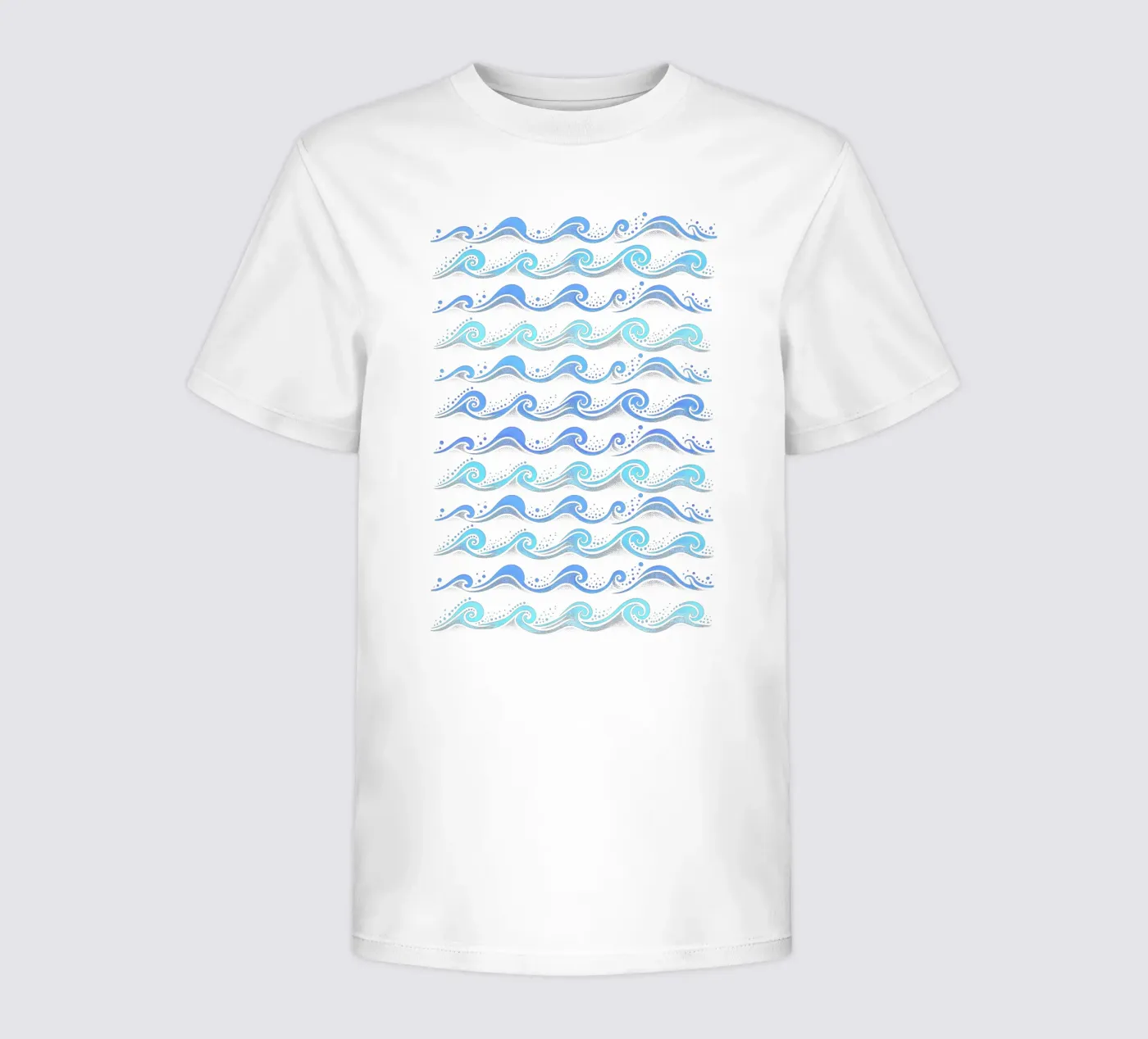 Waves Hellblau Kinder T-Shirt von SilverPegasus
