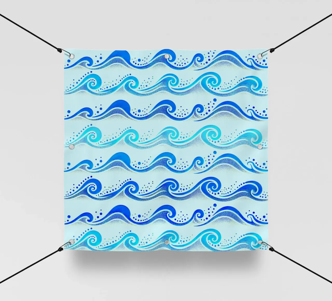 Waves Hellblau PVC Plane von SilverPegasus