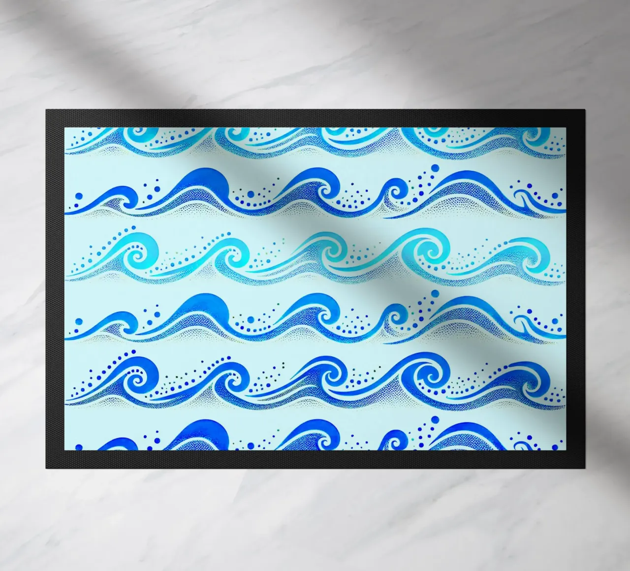 Waves Hellblau Fußmatte von SilverPegasus