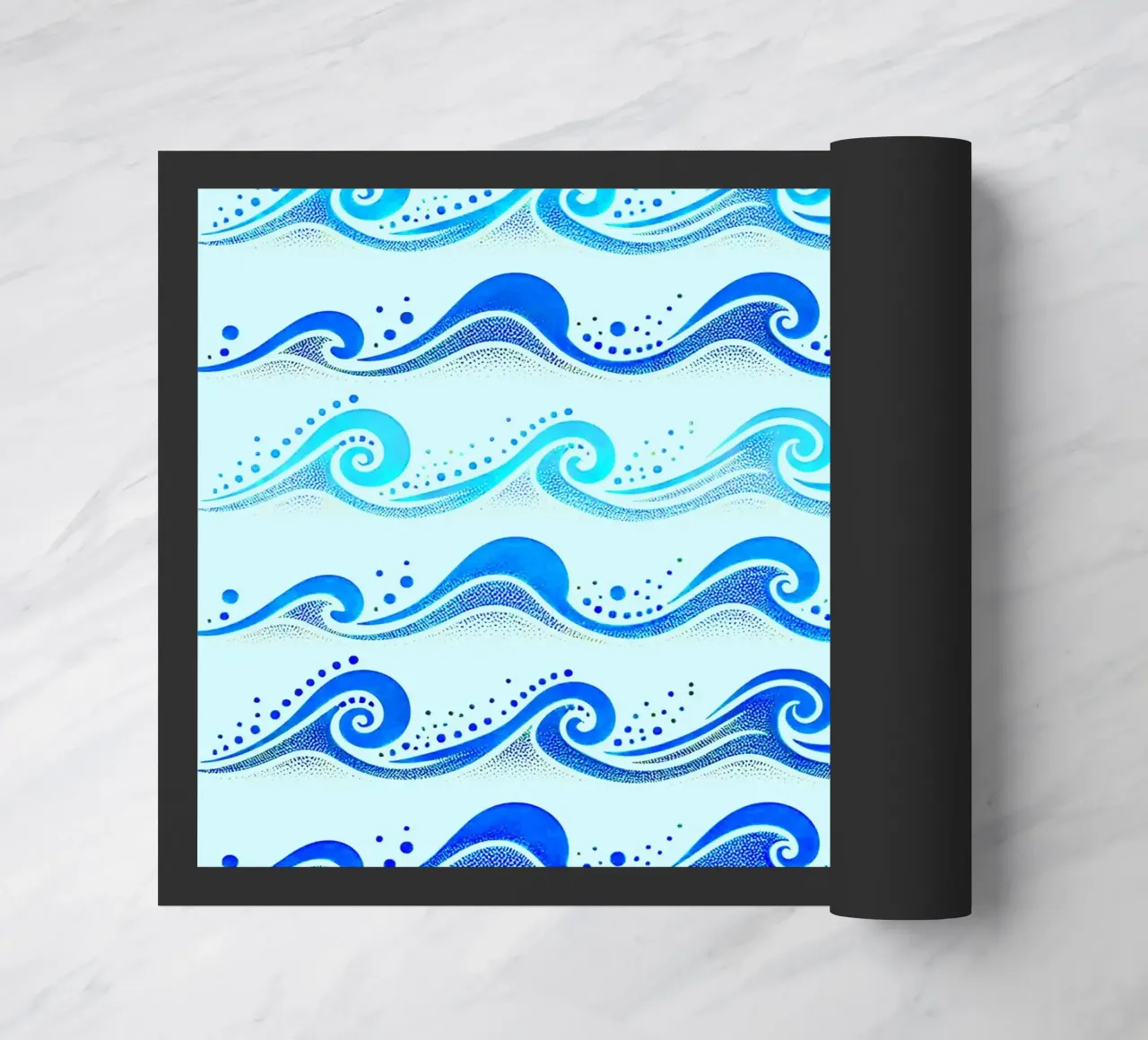 Waves Hellblau Fußmatte von SilverPegasus