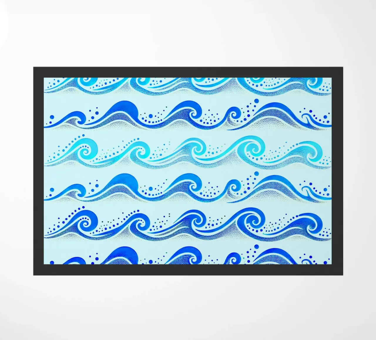 Waves Hellblau Fußmatte von SilverPegasus