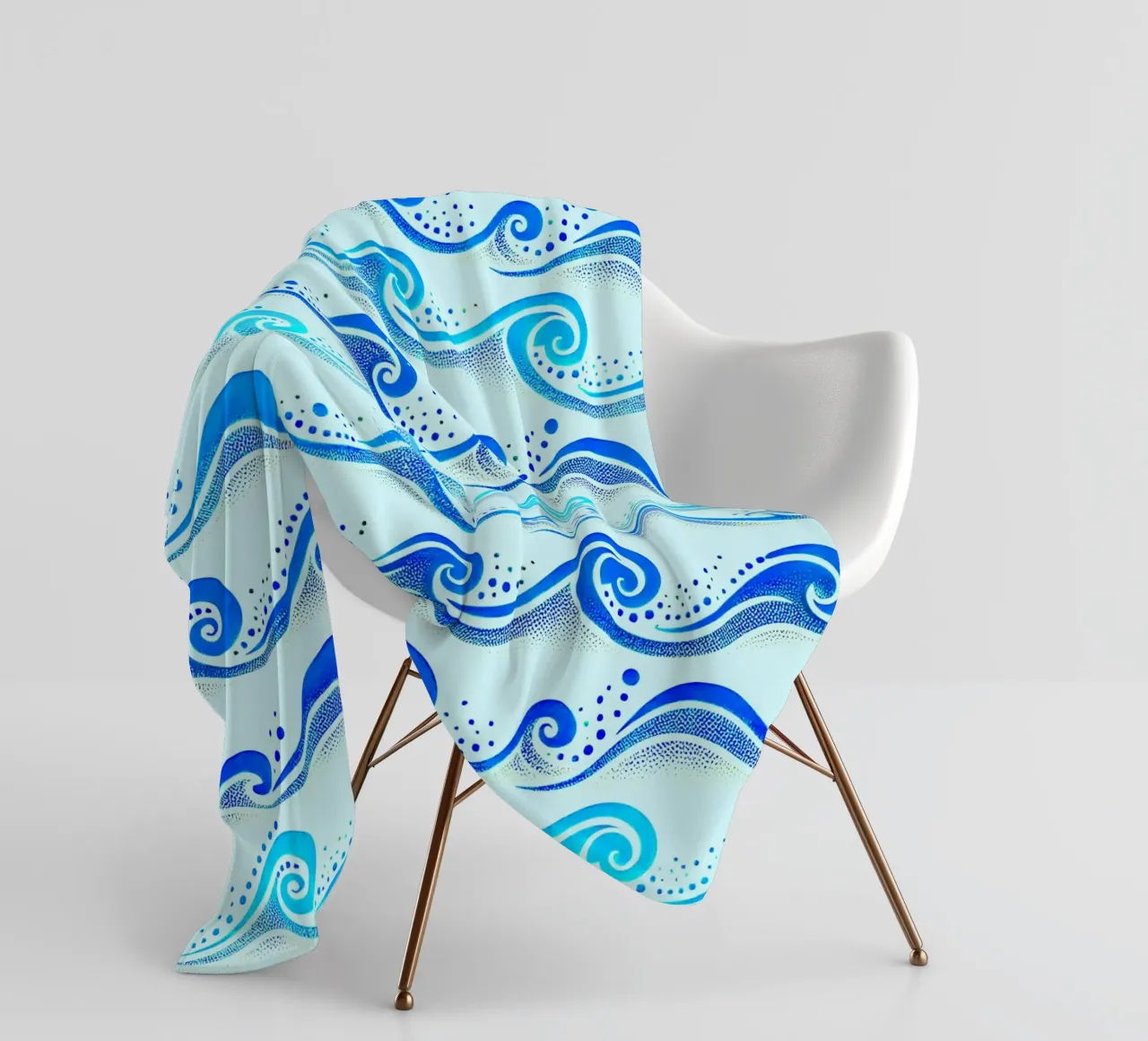 Waves Hellblau Fleecedecke von SilverPegasus