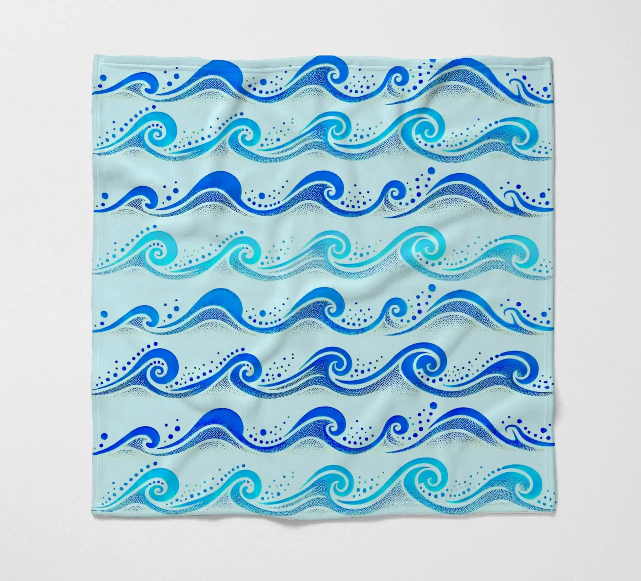 Waves Hellblau Fleecedecke von SilverPegasus