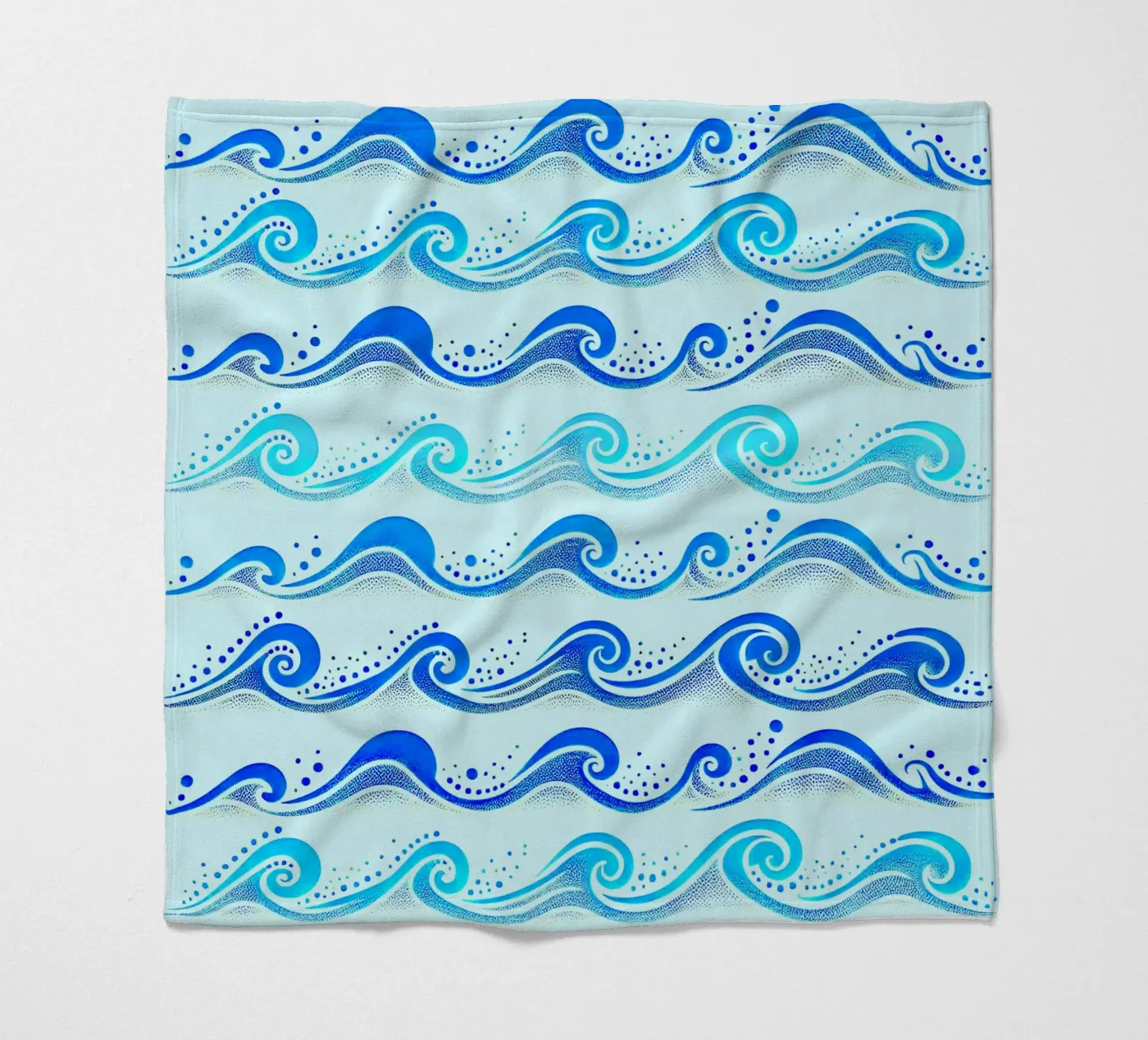 Waves Hellblau Fleecedecke von SilverPegasus
