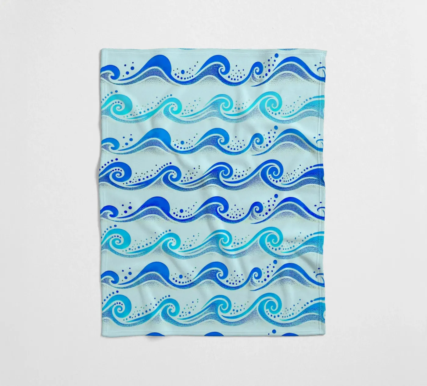 Waves Hellblau Fleecedecke von SilverPegasus