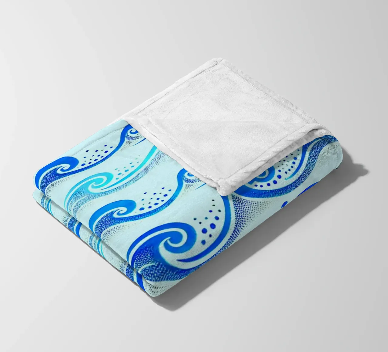 Waves Hellblau Fleecedecke von SilverPegasus