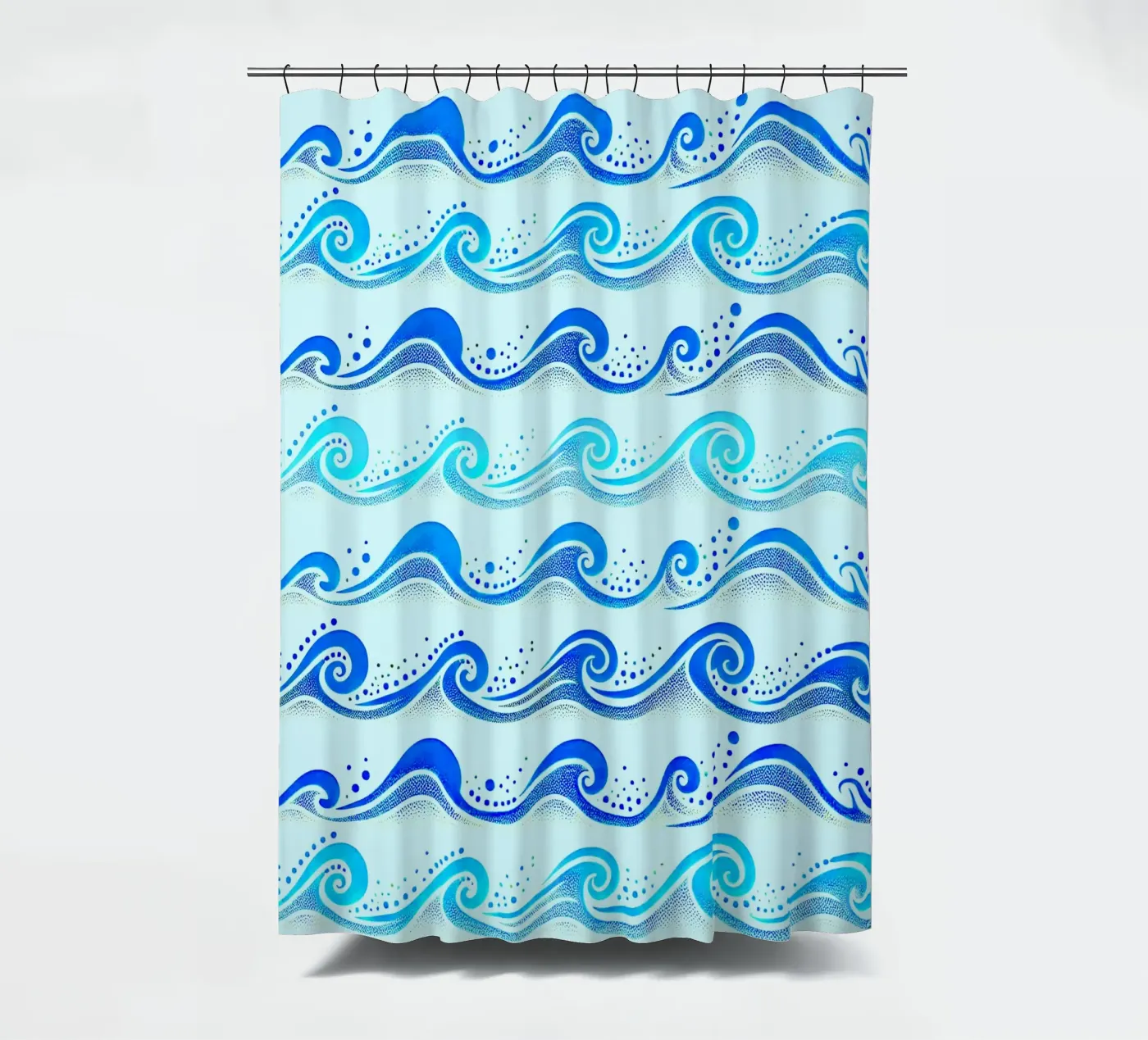Waves Light Blue douchegordijn van SilverPegasus